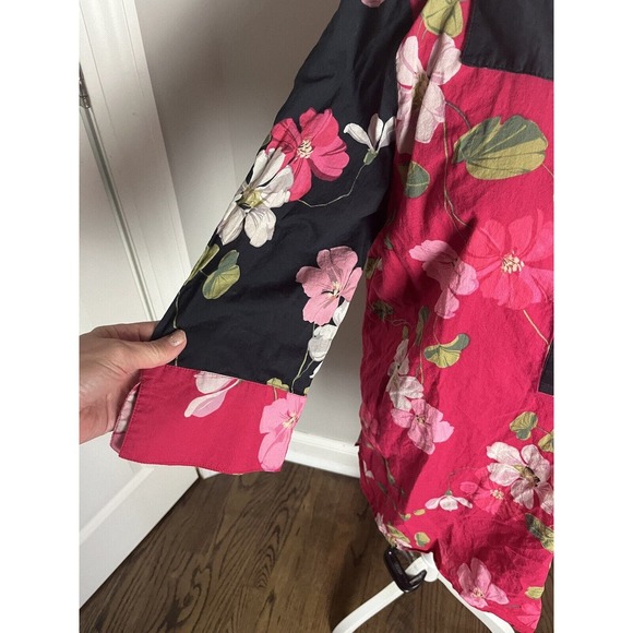 Soft Suroundings Floral/Tropical print Tunic Bluse w- back buttons SZ Large - Picture 3 of 10